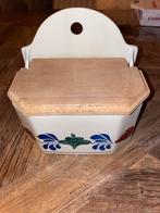 Boerenbont Zoutbak Boch - Vintage Wanddecoratie, Ophalen of Verzenden