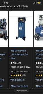 HBM Compressor - Krachtig en Betrouwbaar, Gebruikt, 6 tot 10 bar, Ophalen of Verzenden, 25 tot 100 liter