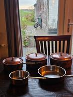 Koperen pannenset van het Zwitserse merk Spring, Overige materialen, Gebruikt, Keramische plaat, Pannenset