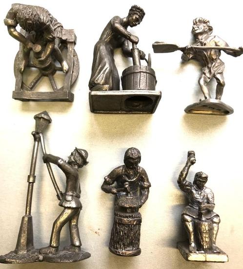 5 Tinnen beeldjes PPSTK Rabobank Munter Pottenbakker, Antiek en Kunst, Antiek | Tin, Verzenden