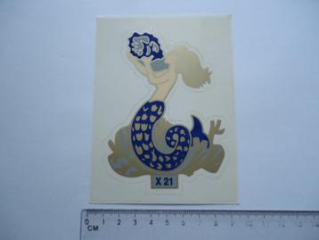 sticker oud X21 logo strip retro zeemeermin beschikbaar voor biedingen