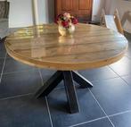 Steigerhout tafel rond, Huis en Inrichting, Tafels | Eettafels, Ophalen, Zo goed als nieuw, Rechthoekig, 50 tot 100 cm