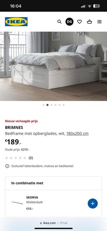 Brimnes bed IKEA inclusief lattenbodem  