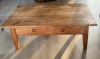 Teak houten salontafel met een verouderd blad, 100 tot 150 cm, Verzenden, Teakhout, Nieuw