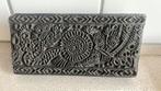 Prachtige oude houten stempel hout pauw bloemen India, Antiek en Kunst, Ophalen of Verzenden
