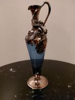 Israëlische Handgemaakte Vaas - Blauw Glas & Zilver