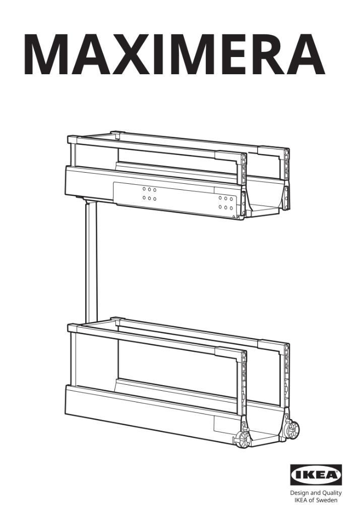 2x Ikea Maximera uittrekbare kastinrichting (20x60cm), Huis en Inrichting, Keuken | Keukenelementen, Zo goed als nieuw, Minder dan 100 cm