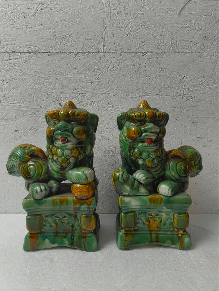 Vintage Japanse waakhond beschermhond leeuw keramiek Foodogs, Antiek en Kunst, Antiek | Keramiek en Aardewerk, Ophalen of Verzenden