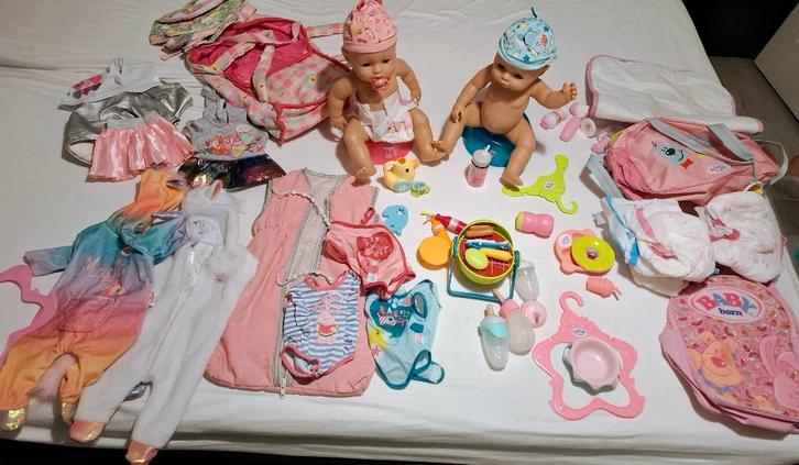 Baby born jongen en meisje en Zus, Kinderen en Baby's, Speelgoed | Poppen, Gebruikt, Babypop, Ophalen