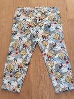 Witte Nickjean broek met gekleurde bloemen 42., Overige kleuren, Maat 42/44 (L), Ophalen of Verzenden, Zo goed als nieuw