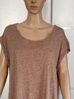 J271 Opus maat 44=L lang shirt top blouse beige/bruin, Beige, Maat 42/44 (L), Ophalen of Verzenden, Zo goed als nieuw