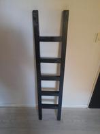 Zwart houten Sierladder 1.20/27 cm, Doe-het-zelf en Verbouw, Ladders en Trappen, Ophalen of Verzenden, Zo goed als nieuw
