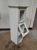 Wit vintage vitrine wandkastje, Huis en Inrichting, Ophalen, Gebruikt, 50 tot 100 cm, Minder dan 100 cm