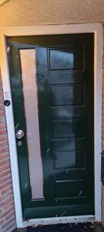 Houten Voordeur met Glas, Ophalen, Gebruikt, 80 tot 100 cm, Buitendeur