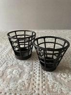 Waxinelicht houders stoer sober landelijk wonen., Ophalen of Verzenden, Zo goed als nieuw, Rond, Overige materialen