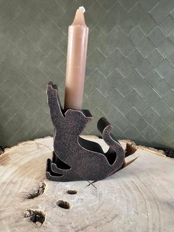 Kaarsenhouder Kat Nieuw, word naar wens gemaakt