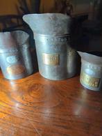 Zeer zeldzame maatbekerset ijkset zie tekst, Antiek en Kunst, Antiek | Gereedschap en Instrumenten, Ophalen of Verzenden