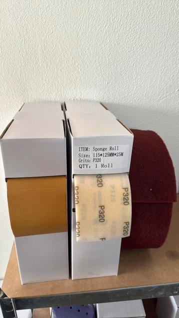 Schuurpapier schuurrol met foam rug 25m x 114mm P320 P800 beschikbaar voor biedingen