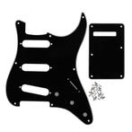 3-laags stratocaster black zwart sss pickguard 8 hole, Moku Custom Guitars, Nieuw, 4613CB, Ophalen of Verzenden