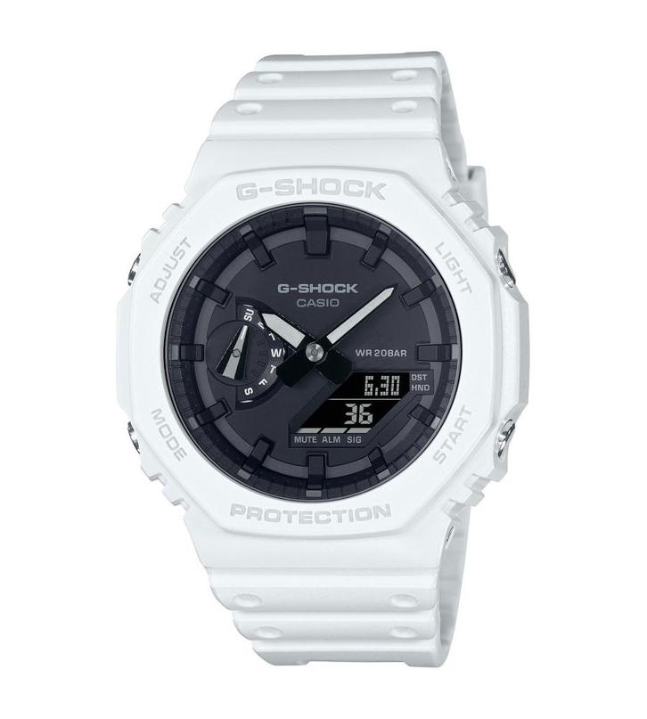 Casio GA-2100-7AER G-Shock Horloge - Wit, Sieraden, Tassen en Uiterlijk, Horloges | Heren, Zo goed als nieuw, Polshorloge, Casio