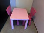 Ikea Mammut kinderstoelen (2x) met tafel - roze, Ophalen, Gebruikt, Tafel(s) en Stoel(en)