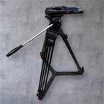 SACHTLER STATIEF + CAMERAPLAAT + OPBERGKOKER, Ophalen, Gebruikt, Driepoot, 150 tot 175 cm