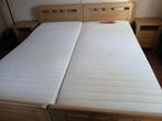 Tweepersoonsbed (2x 90 bij 180 cm), Ophalen, Verstelbaar, Beige, Tweepersoons