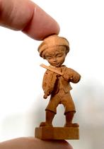 Houtsnijkunst Miniatuur violist vioolspeler (ANRI-stijl), Verzenden