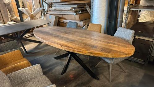 Ovale eerkamertafels mangohout. Lengte 160 tot 300 cm, Huis en Inrichting, Tafels | Eettafels, Nieuw, 50 tot 100 cm, 200 cm of meer