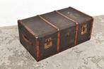 Vintage koffer hutkoffer jaren 30 kist opbergkist decoratief, Antiek en Kunst, Curiosa en Brocante, Ophalen of Verzenden