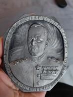 Grote antieke plaquette penning van hooggeplaatste militair, Ophalen of Verzenden