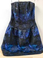 Strapless jurk blauw/paars/zwart, Maat 38/40 (M), Zwart, Ophalen of Verzenden, Zo goed als nieuw