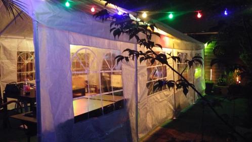 Partytent 4x8m te huur Nu €50 voor 3 dagen*, Hobby en Vrije tijd, Feestartikelen | Verhuur, Gebruikt, Overige, Ophalen