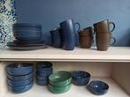 Donkerblauw Elin servies - nieuw + groen en bruin; 31 delen, Huis en Inrichting, Compleet servies, Effen, Ophalen