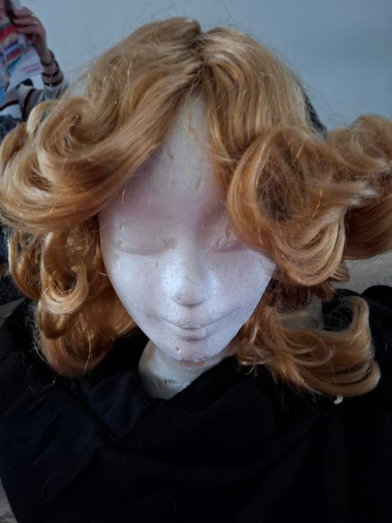 Lange Blonde Pruik met Lagen, Ophalen of Verzenden, Zo goed als nieuw, Carnaval