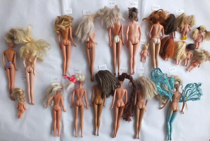 Barbies 11x en kinderen 7x van mattel+3x Simba/jaren '66-'90, Kinderen en Baby's, Speelgoed | Poppen, Gebruikt, Barbie, Ophalen of Verzenden
