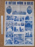 WOI poster De Britsche Marine in oorlog, Ophalen of Verzenden, X, Nederland, X