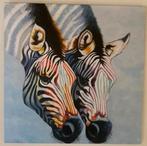 2 ezels op canvas, Ophalen