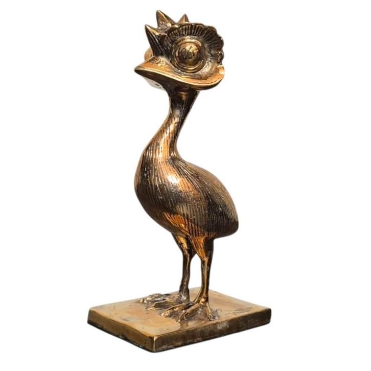 emoe struisvogel kuiken beeld messing, Antiek en Kunst, Antiek | Koper en Brons, Ophalen of Verzenden