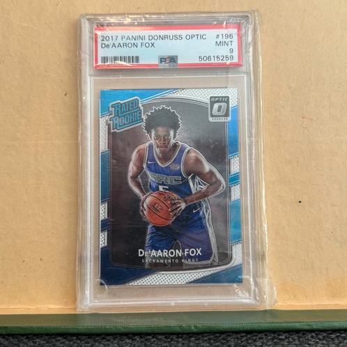 De’Aaron Fox RC PSA 9 kaartje NBA Optic MINT basketbal card, Hobby en Vrije tijd, Stickers en Plaatjes, Zo goed als nieuw, Plaatje