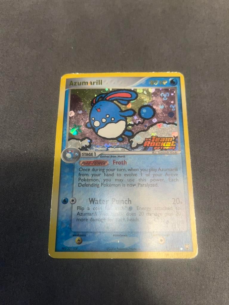 Azumarill ex team rocket returns 1/109 stamped, Ophalen of Verzenden, Zo goed als nieuw