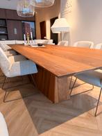 Eethoek Kluskens Adam + 8 stoelen, Huis en Inrichting, Ophalen, 100 tot 150 cm, Vijf personen of meer, Rechthoekig