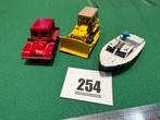 254 Lesney Matchbox N0 52 Police Launch Tractor 64 35 snow t, Ophalen of Verzenden, Gebruikt, Bus of Vrachtwagen, Lesney