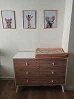 Commode met eiken fineer - 120cm breed, Gebruikt, 50 tot 70 cm, 100 cm of meer, Commode
