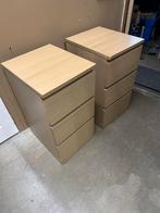 2Houten ladekasten met 3 lades, Ophalen, Overige materialen, Minder dan 50 cm, Gebruikt