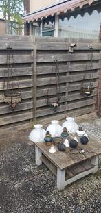 3 x Antieke lampen/ olie lamp met toebehoren, Antiek en Kunst, Antiek | Lampen, Ophalen