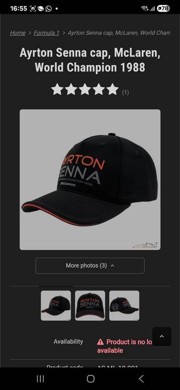 Ayrton Senna MP4/4 WORLD CHAMPION 1988 MC LAREN beschikbaar voor biedingen