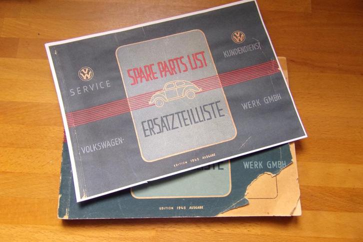 Volkswagen  Ersatzteilliste ausgabe 1948, Auto diversen, Handleidingen en Instructieboekjes, Ophalen