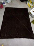 fleeceplaid - fleecedeken - deken donkerbruin 190x145cm, Ophalen of Verzenden, Zo goed als nieuw