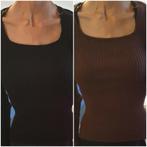 Dames top, set van 2, zwart, bruin, rib stof, maat S, zgan, Ophalen of Verzenden, Zo goed als nieuw, Maat 36 (S), Bruin